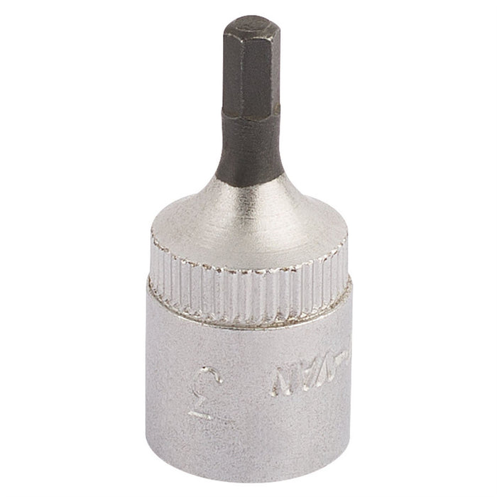 Draper Elora Hexagon Screwdriver Socket, 1/4" Sq. Dr., 3mm 11124 Draper - Dynamic Drive