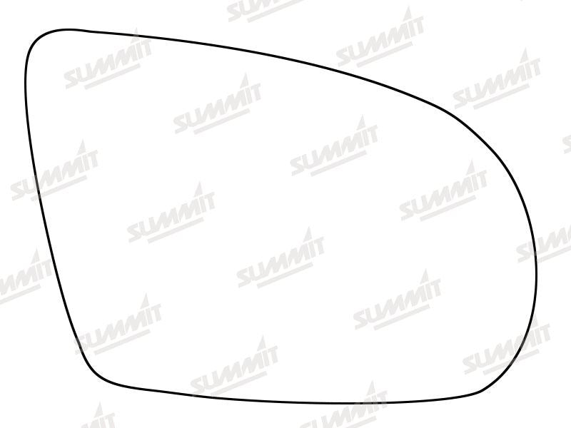 Summit Stick-On Standard Mirror Glass fits Audi A8 11 to 14 RHS Summit - Dynamic Drive