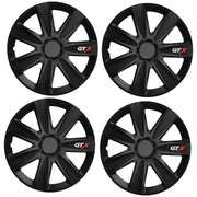 4x Wheel Trims Hub Caps 15" Covers Black Versaco  - Dynamic Drive