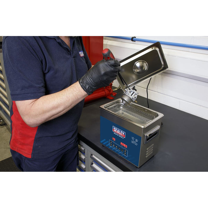 Sealey Ultrasonic Parts Cleaning Tank 3L SCT03 Sealey - Dynamic Drive