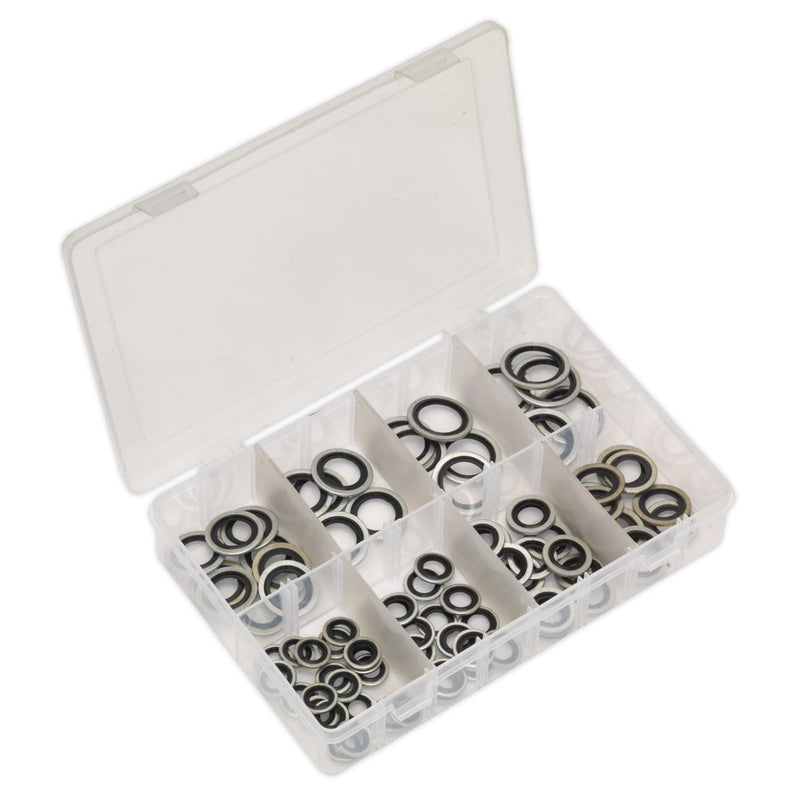Sealey Bonded Seal (Dowty Seal) Assortment 88pc AB010DS Sealey - Dynamic Drive