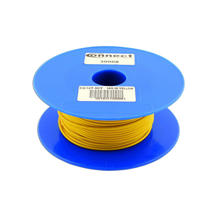Connect Yellow Single Core Auto Cable 14/0.30 50m 30008 Tool Connection - Dynamic Drive