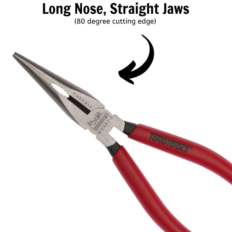 Teng Tools Long Nose Plier 165mm Teng Tools - Dynamic Drive