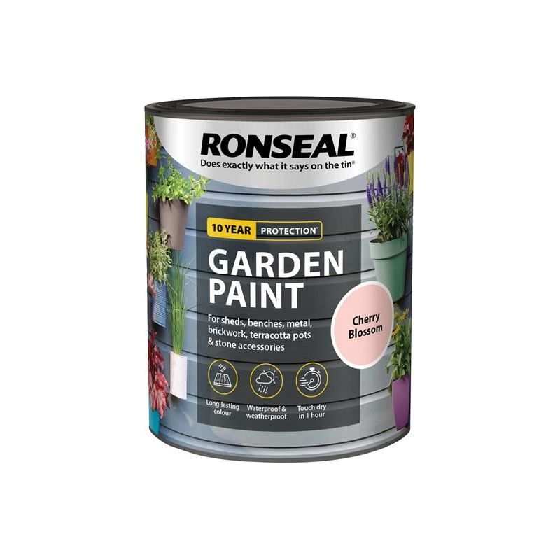 Ronseal Garden Paint Cherry Blossom 750ml Ronseal - Dynamic Drive