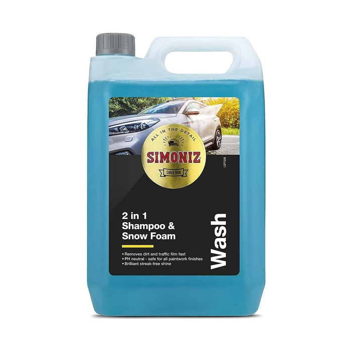 Simoniz Car Shampoo & Wax Removes Dirt Streak-Free Cleaner 5L pH Neutral Town Tools - Dynamic Drive