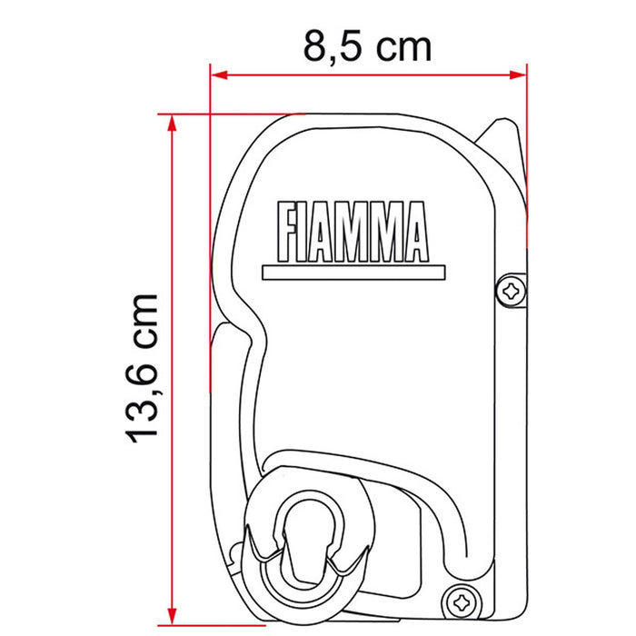 Fiamma F45 S Awning Polar White Case 3.5M Royal Grey Canopy Motorhome Fiamma  - Dynamic Drive