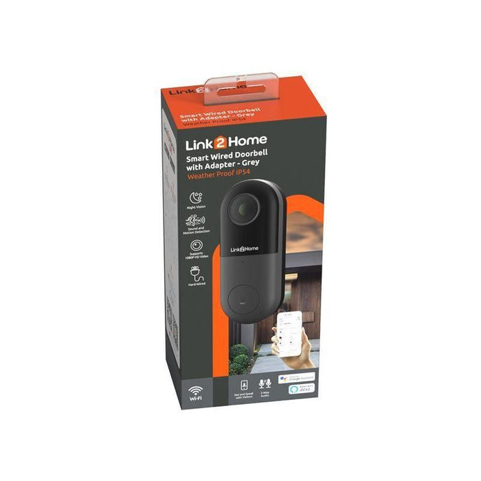 Link2Home Weatherproof (IP54) Smart Wired Doorbell Link2Home - Dynamic Drive