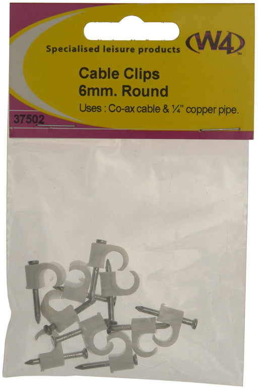 W4 Round Cable Clips 6Mm (10) 37502 W4 - Dynamic Drive