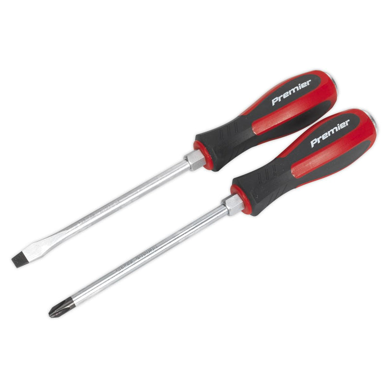 Sealey Screwdriver Set 2Pc Hammer-Thru Sealey - Dynamic Drive