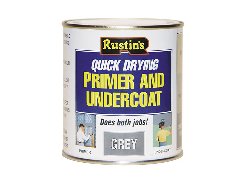 Rustins Quick Dry Primer & Undercoat Grey 2.5 litre Rustins - Dynamic Drive