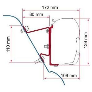 Fiamma F45 Adapter Mercedes Westfalia & Vw Crafter 98655-591 Fiamma - Dynamic Drive