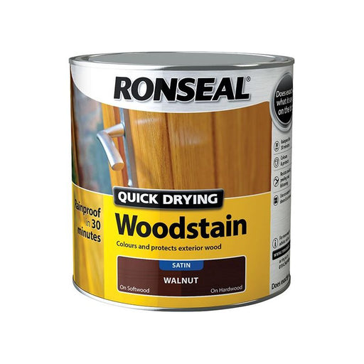 Ronseal Quick Drying Woodstain Satin Teak 2.5 litre Ronseal - Dynamic Drive