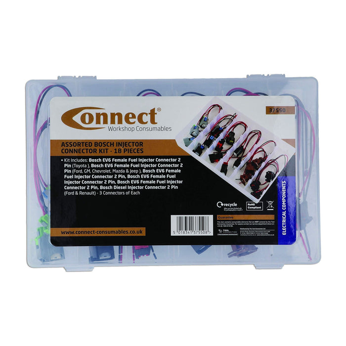 Connect Assorted Bosch Injector Connectors Kit 18pc 37550 Tool Connection - Dynamic Drive