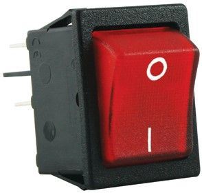 W4 250V Double Pole Rockeron/Off Illuminated Red 37209 W4 - Dynamic Drive