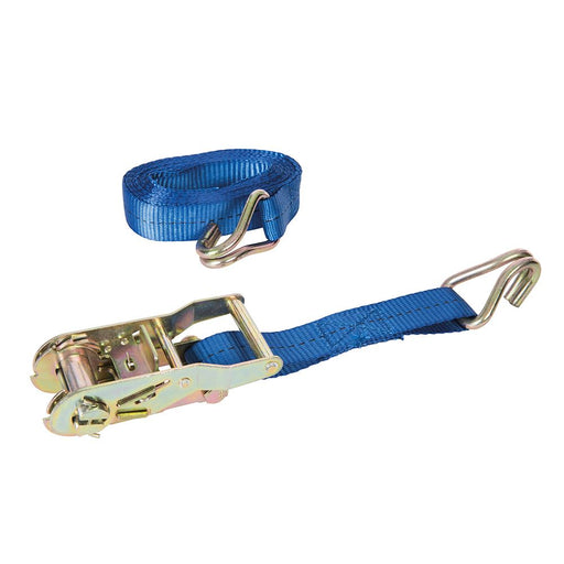 Silverline Ratchet Tie Down Strap J-Hook 4m x 30mm - Rated 400kg Capacity 800kg Silverline - Dynamic Drive