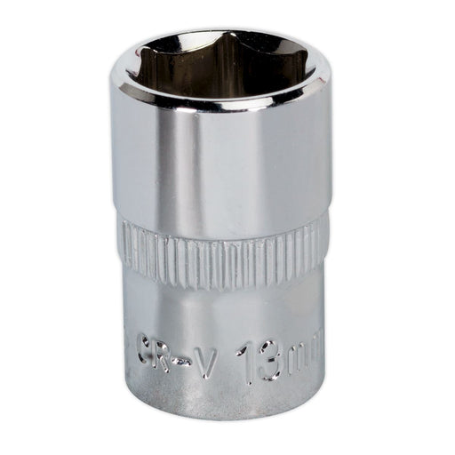 Sealey WallDrive Socket 13mm 3/8"Sq Drive Fully Polished SP3813 Sealey - Dynamic Drive