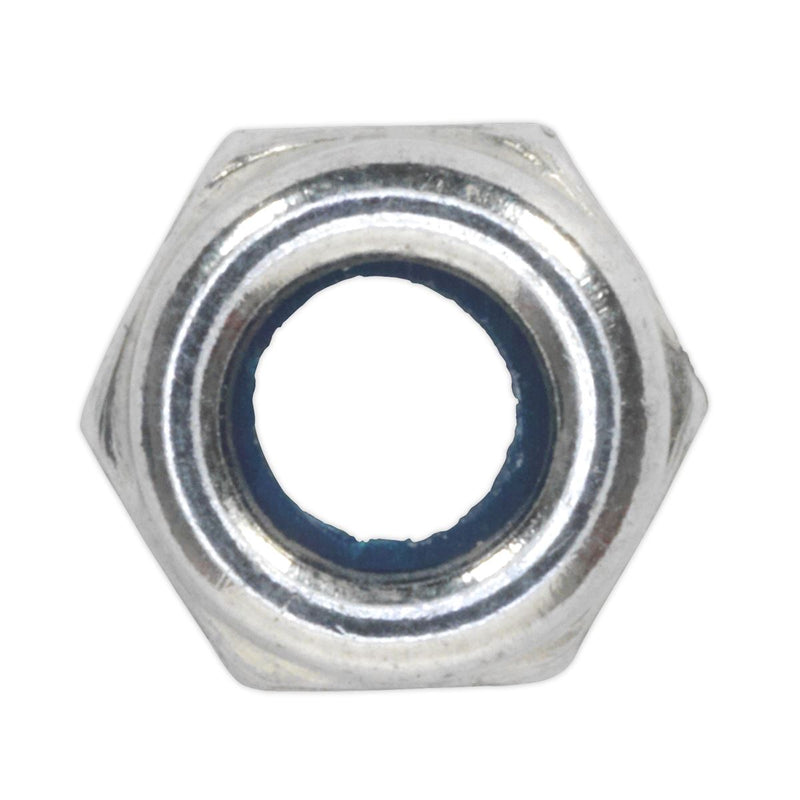 Sealey Nylon Lock Nut M4 Zinc DIN 982 Pack of 100 NLN4 Sealey  - Dynamic Drive