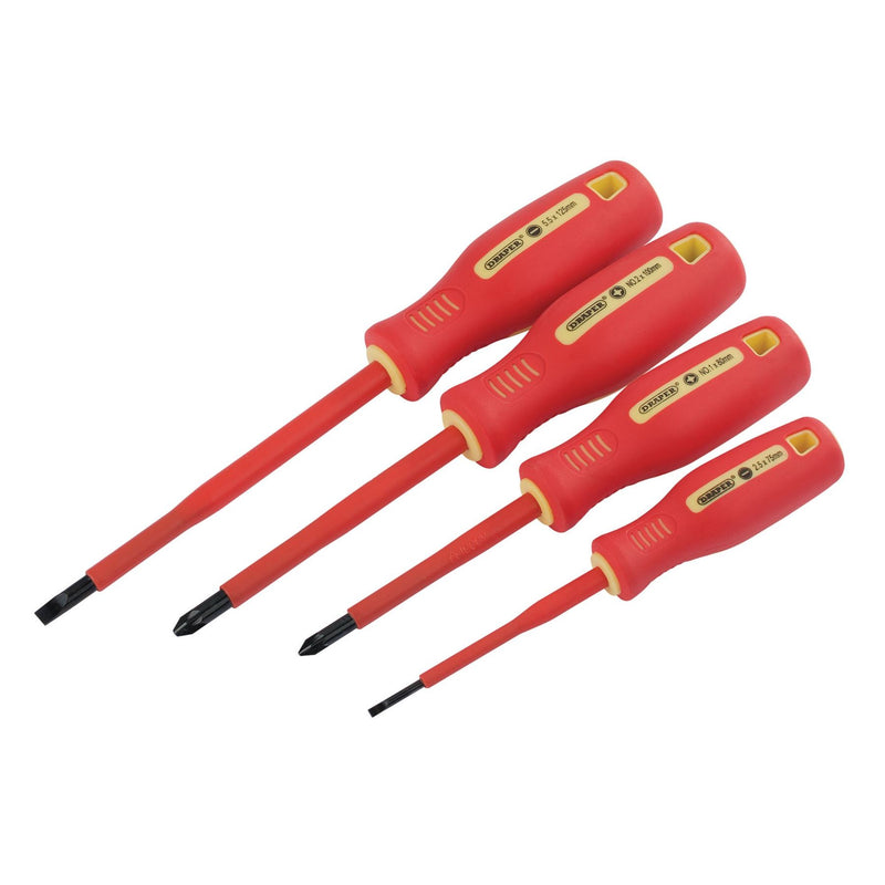 Draper Fully Insulated Screwdriver Set (4 Piece) 46539 Draper - Dynamic Drive