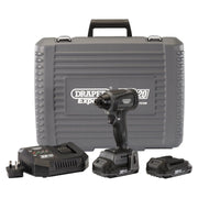 Draper XP20 20V Brushless Impact Driver, 1/4" Hex., 200Nm, 2 x 2.0Ah Batteries, Draper - Dynamic Drive