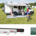 Fiamma Polar White F45S 450 Awning Evergreen Fabric (06280G01E) Winch Handle Wall Mounted Fiamma - Dynamic Drive