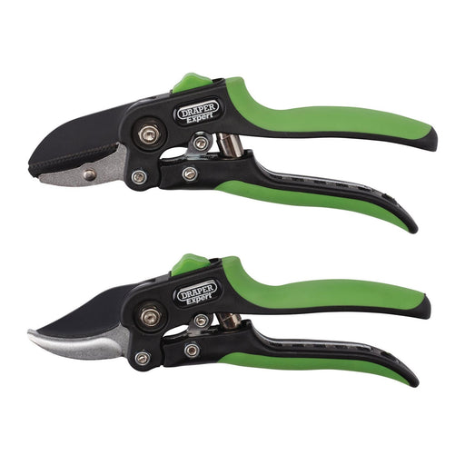 Draper Anvil and Bypass Secateurs Set, 200mm (2 Piece) 08986 Draper - Dynamic Drive