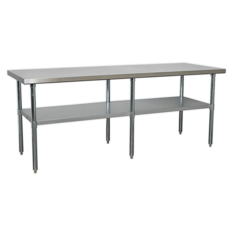 Sealey Stainless Steel Workbench 2.1m AP2184SS Sealey - Dynamic Drive