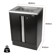 Draper BUNKER Modular Floor Cabinet with Sink, 2 Door, 680mm 31034 Draper - Dynamic Drive