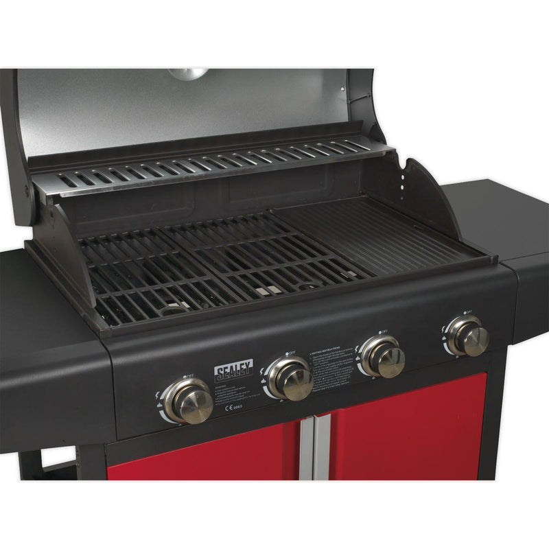 Sealey Gas BBQ 4 Burner BBQ10 Sealey - Dynamic Drive