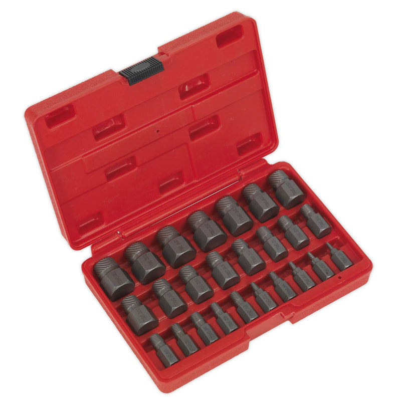 Sealey Multi-Spline Screw Extractor Set 25pc AK8182 Sealey - Dynamic Drive