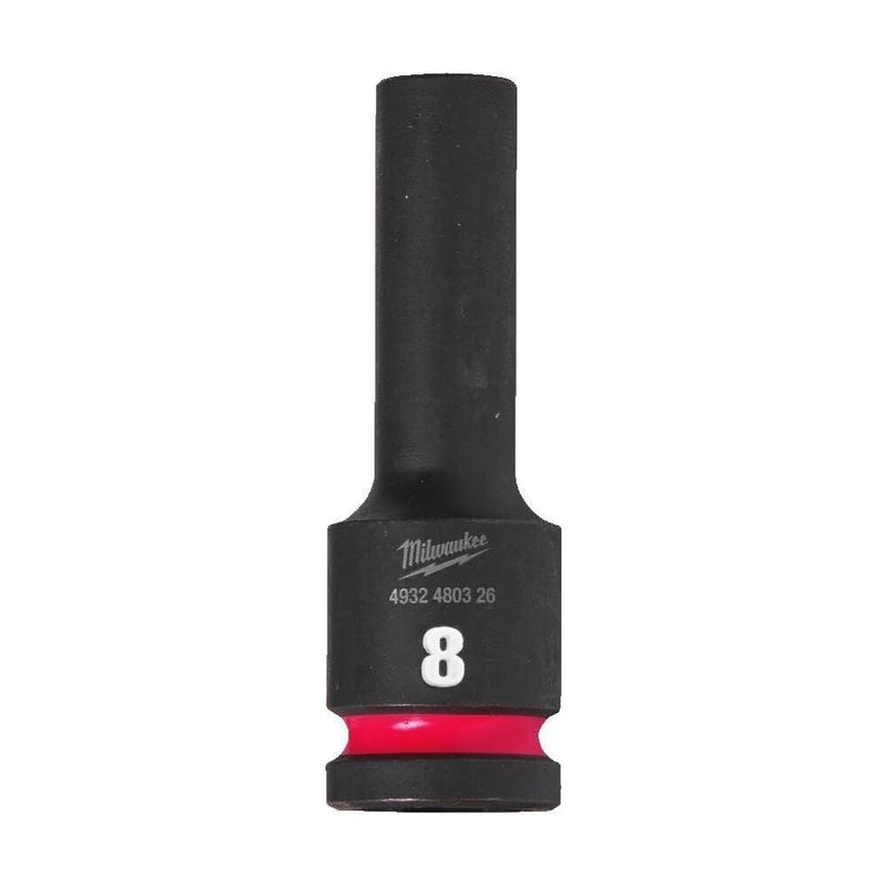 Milwaukee Hex Socket Shw 1/2 Deep 8mm-1Pc 4932480326 Milwaukee - Dynamic Drive