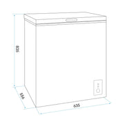 Baridi Freestanding Chest Freezer 142L Capacity - White DH120 Baridi - Dynamic Drive