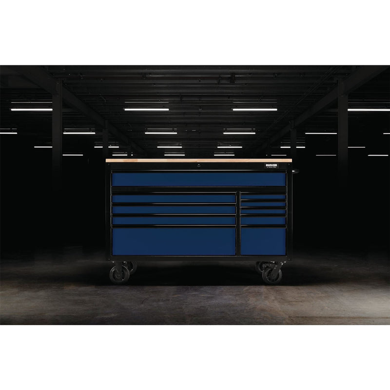 Draper BUNKER Workbench Roller Tool Cabinet, 10 Drawer, 56", Blue 08237 Draper - Dynamic Drive