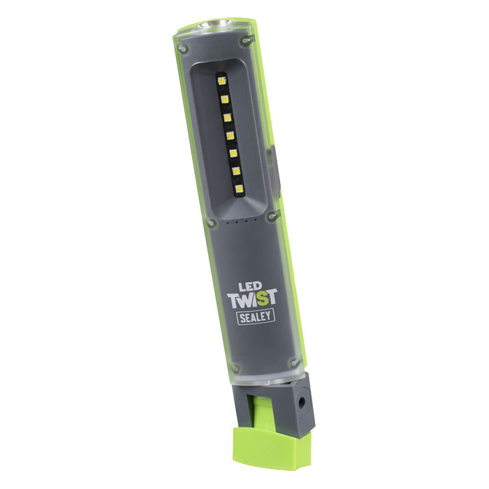 Sealey LED Twist Rechargeable Inspection Light 2W & 1W SMD LED LED401G Sealey - Dynamic Drive