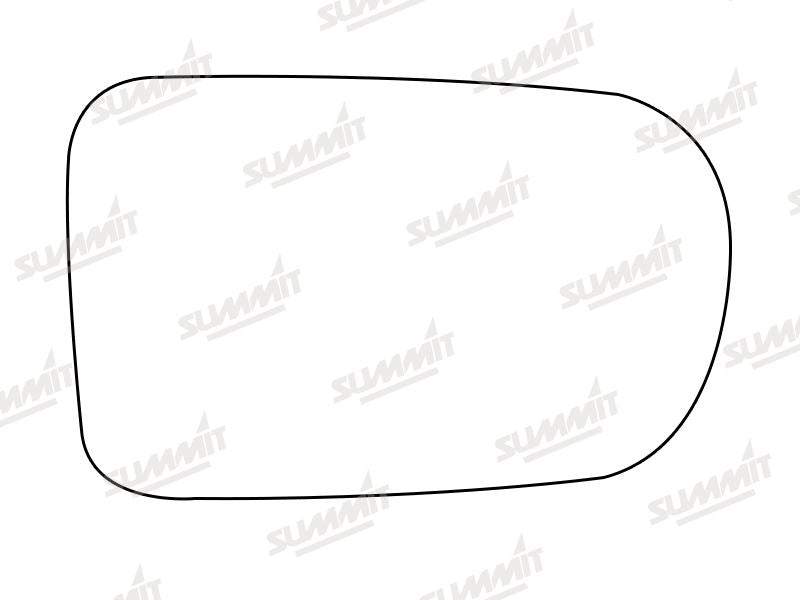 Summit Stick-On Standard Mirror Glass fits Daihatsu Charade LHS Summit - Dynamic Drive
