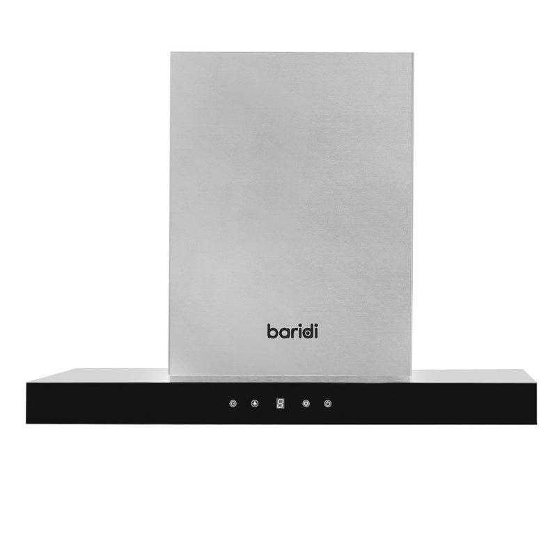Baridi T-Shape Chimney Cooker Hood with Carbon Filters 60cm - Stainless Steel Baridi - Dynamic Drive