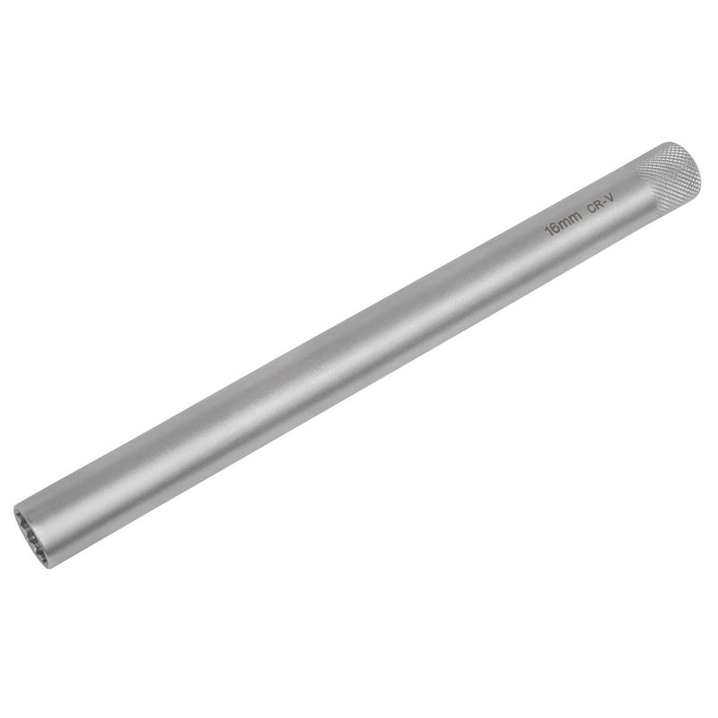 Sealey Spark Plug Socket 16mm 3/8"Sq Drive 250mm AK6552 Sealey  - Dynamic Drive