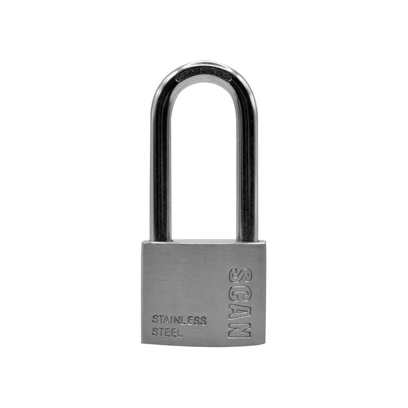 Scan Stainless Steel Padlock 50mm Long Shackle Scan - Dynamic Drive
