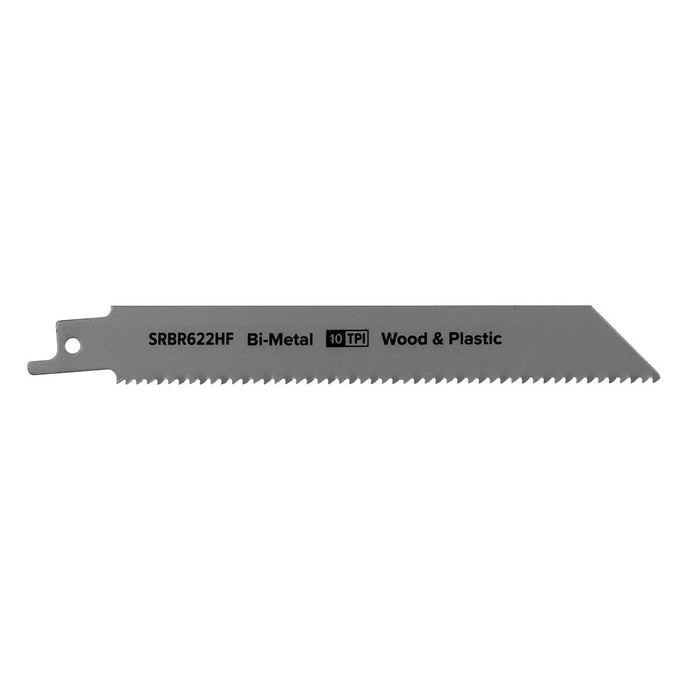 Sealey Reciprocating Saw Blade Wood & Plastics 150mm 10tpi Pack of 5 SRBR622HF Sealey - Dynamic Drive