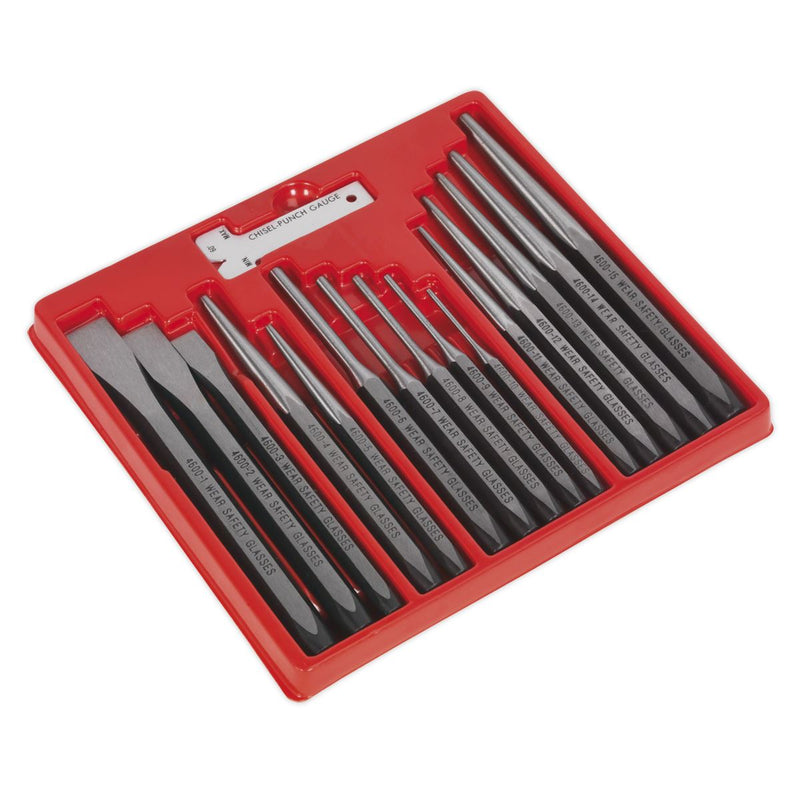 Sealey Punch & Chisel Set 16pc AK9216 Sealey - Dynamic Drive
