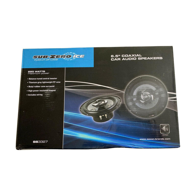 ICE 6.5" Coaxial 220 Watt Power Speakers 88dB Sensitivity 20-85KHz Sub Zero Sub-Zero  - Dynamic Drive