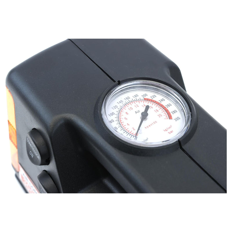 Streetwize Tyre Inflator - 12V - Compressor With Gauge & Light - 0-260 PSI Streetwize - Dynamic Drive