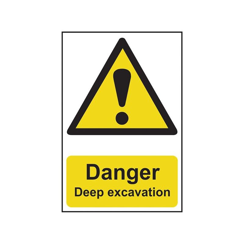 Scan Danger Deep Excavation - PVC Sign 400 x 600mm Scan - Dynamic Drive