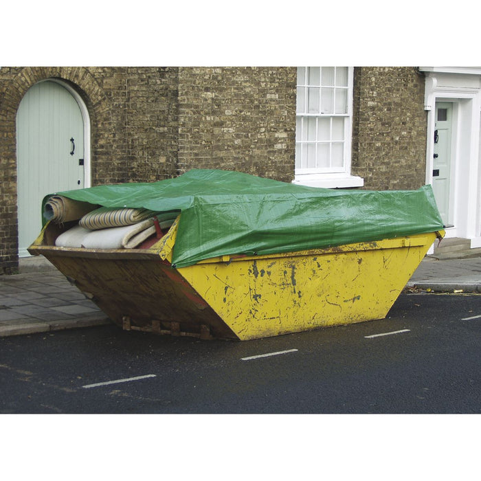 Sealey Tarpaulin 3.05 x 3.66m Green TARP1012G Sealey - Dynamic Drive
