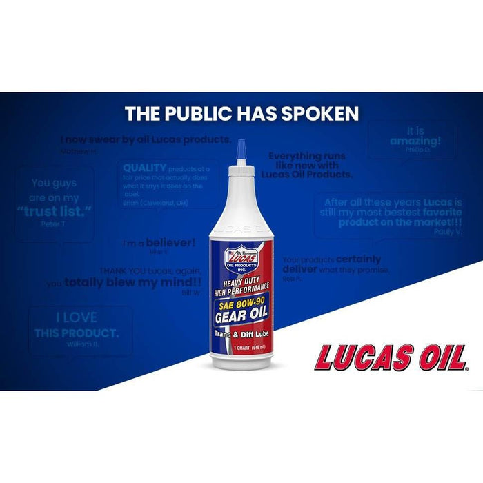 Lucas Oil 80W90 Gear Oil 946Ml 10043 Lucas Oil - Dynamic Drive