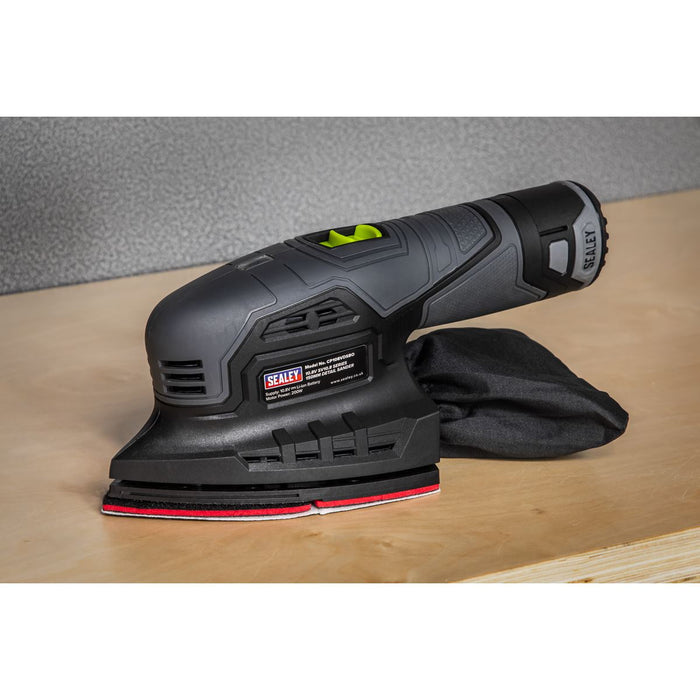 Sealey SV10.8 Series 150mm Cordless Detail Sander 10.8V - Body Only CP108VDSBO Sealey - Dynamic Drive