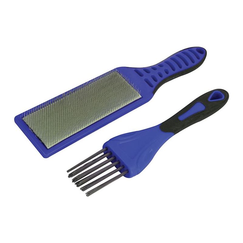 Faithfull 2 Piece File Card Brush Kit Faithfull - Dynamic Drive