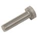Sealey Stainless Steel Hex Head Set Screw DIN 933 - M10 X 40 A2 - Pack of 25 Sealey - Dynamic Drive