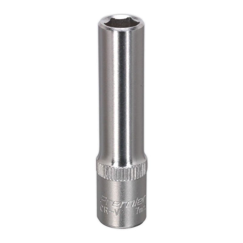 Sealey WallDrive Socket 7mm Deep 1/4"Sq Drive S1407D Sealey - Dynamic Drive