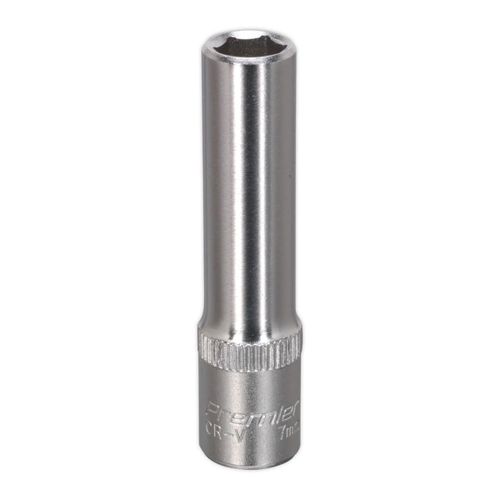 Sealey WallDrive Socket 7mm Deep 1/4"Sq Drive S1407D Sealey - Dynamic Drive