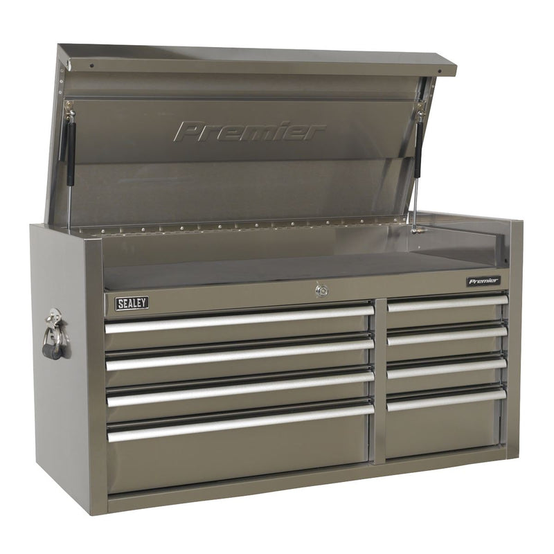 Sealey Topchest 8 Drawer 1055mm Stainless Steel Heavy-Duty PTB104008SS Sealey - Dynamic Drive